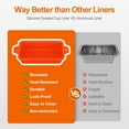 thumbnail image 5 of 3PCS Silicone Grease Cup Liners for Blackstone 36 28 22 17 Inch Griddle,Reusable Grease Catcher Cup Liner Grill Grease Tray ,Durable Drip Pans Blackstone Griddle Accessories,Orange, 5 of 10