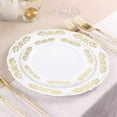 thumbnail image 6 of Efavormart 10 PCS | 7.5" Round Gold Embossed Disposable Salad Plates With Scalloped Edges For Weddings Party Events, 6 of 11