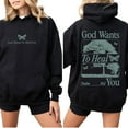 thumbnail image 2 of God Wants To Heal You Double Sided Hoodie – Psalm 30:2 Bible Verse Christian Pullover, Inspirational Faith Healing Hoodie, Religious Gift for Men and Women, 2 of 7