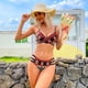 thumbnail image 2 of MKLEKYY Trajes De Baño Women High Waisted Bikini Sexy Push Up Two Piece Swimsuits Vintage Swimsuit Two Piece Retro Ruched High Waist Print Bikini Set 1779, 2 of 6