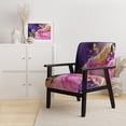 thumbnail image 2 of Designart "Modern Fluid Marble Effect In Purple" Upholstered Modern & Contemporary Accent Chair and Fractals Arm Chair - Multiple Color & Pattern, 2 of 7