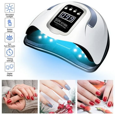 FUYGRCJ UV Gel Nail Lamp 280W LED Nail Light Fast Nail Dryer for Gel Polish Curing with 4 Timers Large Space Automatic Sensor (White)