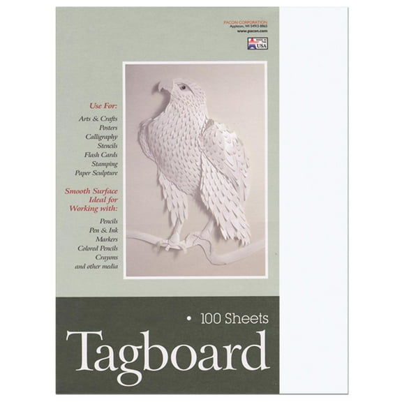 Pacon Tagboard White Super Heavyweight 18x24"
