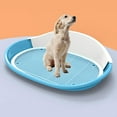 thumbnail image 6 of Indoor Pet Training Toilet Puppy Toilet with Urinary Column Keep Paws and Floors Blue, 6 of 7