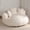 White, variant on Hforesty 55" W Giant Adult Round Faux Fur Foam Filled Bean Bag Sofa With 3 Back Pillows,No Assembly