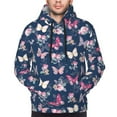 thumbnail image 4 of Hoodies for Men - flower butterfly_A Long Sleeve Comfrt Men'S Fashion Hoodies & Sweatshirts, Sweatshirts for Men Hoodies Pullover Clothing Clothes with Pouch, 4 of 7