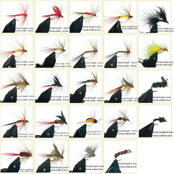 Labymos 40/72/100/120pcs Fly Fishing Flies Trout Lures Flies Artificial  Fishing Lures Bait with Waterproof Fly Box 