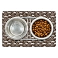 thumbnail image 1 of Thistle Pet Mat for Food and Water, Monochrome Pattern of Scottish Thistle Motifs as Overlapped Silhouette, Non-Slip Rubber Mat for Dogs and Cats, 18" X 12", by Ambesonne, 1 of 2