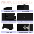 thumbnail image 5 of 68.3" Tall Bathroom Storage Cabinet, Freestanding Storage Cabinet with 3 Drawers and Adjustable Shelves, Kitchen Pantry Linen Cabinet for Bathroom, Living Room, Dining Room, Office, Black, 5 of 7