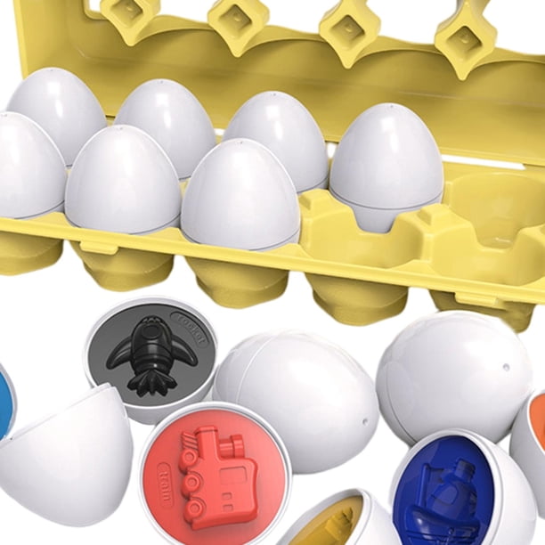 Huevos De Pascua Juguete Educativo De Números Y Colores Montessori Para Niños De 1 A 4 Años (12 Piezas)