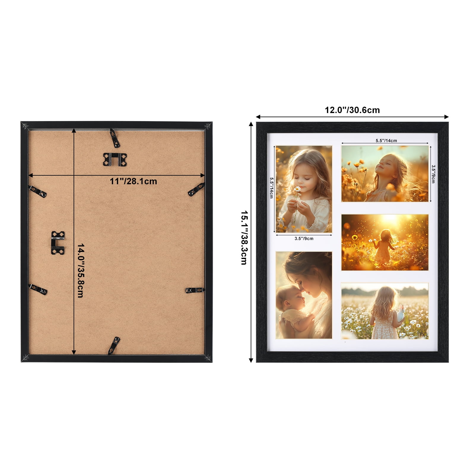 4-Pack 5-Opening Collage Picture Frame for 4x6 Photos