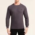 thumbnail image 2 of Men's Long Sleeve Crew Neck Thermal Shirt Warm Winter Base Layer Top Comfortable Casual Streetwear Fashion Mens Casual Crew Neck Basic Tees, 2 of 6