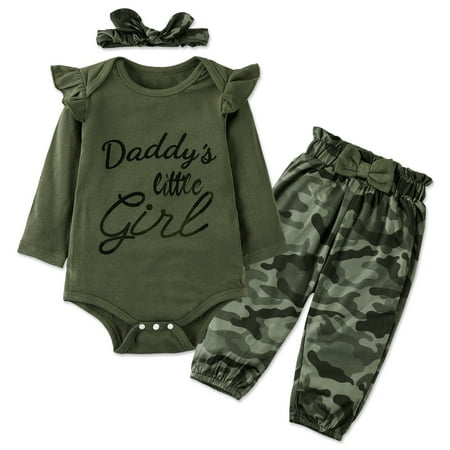 

0-12Months Newborn Infant Baby Girl Clothes Summer Outfits Infant Romper Pants Cute Toddler Girl Clothes Gift Set