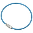 thumbnail image 1 of Uxcell 6" Cable de llavero de alambre 5 paquetes anillo de llave de acero inoxidable bucle azul, 1 of 6