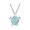 Blue, variant on Alloy Mini Turtle Pendant Clavicle Chain Necklace for Women