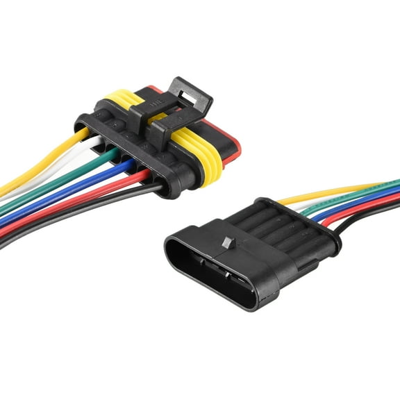 Uxcell Waterproof Connector Electrical Quick Connect 6 Pin Male Female 0.75mm2 with 100mm Long Wire 1 Set