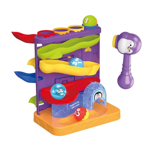 Juego de pista rodante de bolas de juguete Marble Run, percepción del color, regalo, juguete giratorio y giratorio de bola, bola rodante de pista para