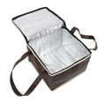 thumbnail image 4 of Unique Bargains 9.8'' Cooler Lunch Box Bag Fabric Coffee Color, 4 of 5