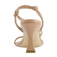 thumbnail image 2 of MARC FISHER Womens Beige Asymmetrical Padded Davia Square Toe Flare Slip On Slingback Sandal 5.5 M, 2 of 4