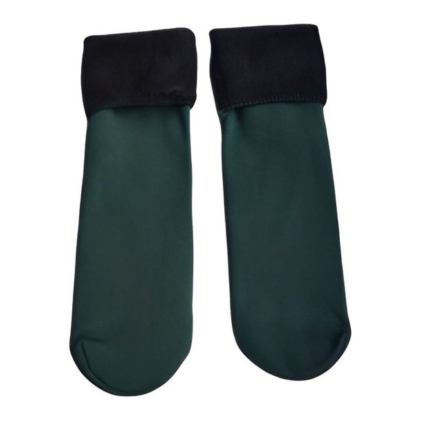 Guardurnaity 1 par de calcetines de terciopelo para hombre y mujer, medias térmicas para clima frío de invierno, tubo medio de Color sólido, ropa Medias Verde oscuro