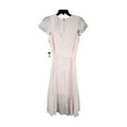 thumbnail image 2 of Tommy Hilfiger Ruffled Faux-Wrap MIDI Dress, powder, Size 14, 2 of 2