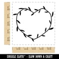 thumbnail image 2 of Heart Shaped Rustic Wreath Wedding Decor Square Rubber Stamp Stamping Scrapbooking Crafting - Large 2.75in, 2 of 7
