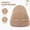 Khaki, variant on Unisex Distressed Ribbed Knit Pointed Hat, Warm Cuffed Winter Slouchy Pullover Cap for Men Women