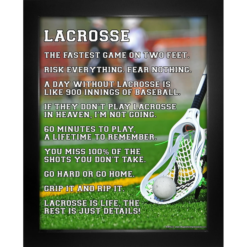 Framed Lacrosse Player Just Details 8" x 10" Sport Poster Print