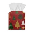thumbnail image 2 of Psesaysky Waterproof Tissue Box Cover, Christmas Trees Modern PU Leather Square Car Tissue Holder - Decorative Organizer for Bathroom Vanity Countertop, Night Stands, Office Desk & Car, 2 of 7