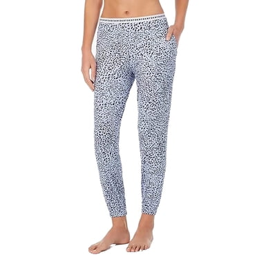 DKNY Cropped Knit Jogger Pajama Pan Blueprt