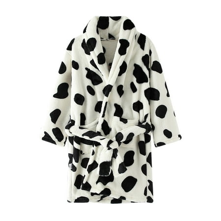 

Boys House Coat with Hood Toddler Kids Baby Boys Girls Print Bathrobes Hooded Warm Flannel Night Robe Sleepwear Cute Warm Pajamas Robe 12 18 Month Boy Clothes