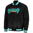 thumbnail image 2 of Men's Mitchell & Ness Black Vancouver Grizzlies Hardwood Classics  Throwback Wordmark Raglan Full-Snap Jacket, 2 of 3