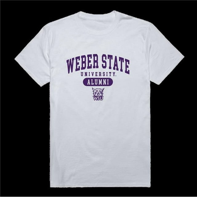 W Republic 559-251-WT2-04 Weber State Wildcats Alumni T-Shirt, White - Extra Large