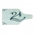 thumbnail image 1 of Swan Cutting Board, Digital Monochrome Swan Shaped Illustration with Curves and Heart Shape Fauna, Decorative Tempered Glass Cutting and Serving Board, Wine Bottle Shape, White Teal, by Ambesonne, 1 of 1