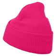 thumbnail image 3 of Smile Face Embroidered Long Beanie - Magenta OSFM, 3 of 5