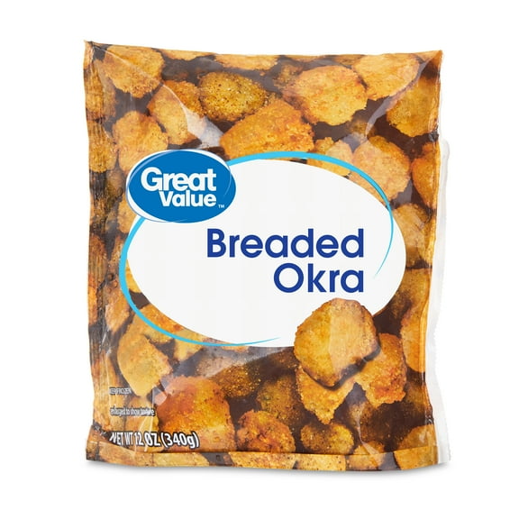Great Value Frozen Breaded Okra, 12 oz Plastic Bag