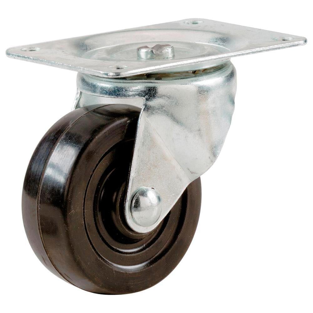 8 Pack 1 1/2" Swivel Casters Plate Mounting Wheel Rubber Top Plate Heavy Duty