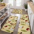 thumbnail image 2 of Colorful Mushroom Berry Leaf Beige Pattern Kitchen Rugs Sets Of 3,Kitchen Runner Rugs Non Skid Washable,Decorative Kitchen Floor Mats for Kitchen,Sink,Laundry,17"x30"+ 17"x47" + 17"x59", 2 of 6