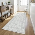 thumbnail image 1 of Boho Vintage Round Rug ft- Faux Wool Dreely Washable Area Rug Small Distressed Throw Rugs Floor Carpet for Door Mat Entryway Bedrooms Laundry (Round - ; Diameter Border ), 1 of 7