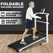 Folding Manual Treadmill Portable Walking Machine Incline Cardio Exercise Home
