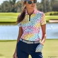 thumbnail image 5 of CHAQLIN Quick Dry Tennis Shirts, Rainbow Leopard Print Polyester Breathable Soft Polo Shirts for Golf Shopping Bowling, 5 of 10