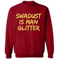 thumbnail image 2 of OXI Crewneck Sweatshirt - Swadust is Man Glitter, Basic Casual Sweatshirts for Men's and Women Fleece Sweatshirt Long Sleeve - Antiquee Cherry Small, 2 of 2