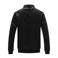 thumbnail image 2 of WenVen Men's Leather Jacket Fleece Lined Bomber Faux Leather Jacket Black L, 2 of 8
