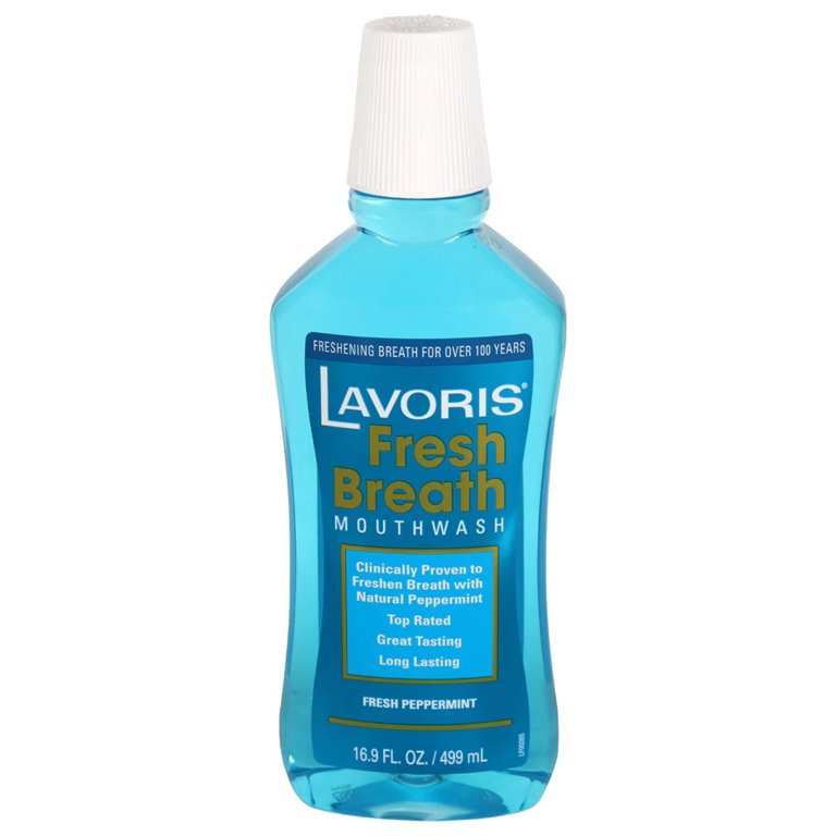 Original Peppermint Lavoris Fresh Breath Mouthwash - 3 Pack of 16.9 oz Bottles
