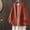 Red, variant on Women's Casual Jacket with Large Pockets, Lightweight Polyester Material, Short Sleeve Round Neck, Versatile for Outdoor and Daily Wear, Spring and Summer Seasons