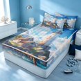 thumbnail image 3 of Erosebridal Ocean Lighthouse Zipper Twin Comforter Sets with Fitted Sheet and 2 Pillowcases, Sea Zipper Bedding Set, Reversible, 3 of 7