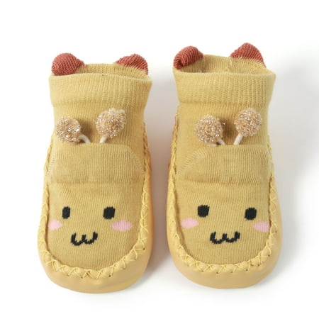 YYYTop Girls Socks  Holiday Socks for Kids  Toddler Boys Girls Breathable Kids Dispensing Non-Slip Indoor Toddler Shoes Comfort Wool Socks Thick Wool Socks Yellow Under $15