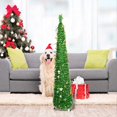 thumbnail image 5 of Artificial Christmas Tree Christmas Gold Color Round Piece Christmas Tree Tree with Bottom Stand 1.5 Meters Pet Christmas Folding Decoration Christmas Tree Ornaments, 5 of 7