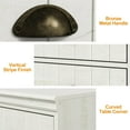 thumbnail image 5 of RoyalCraft Fluted 4 Drawer Dresser Set of 3, Wood Closet Dresser with Bronze Metal Handles, White Chest of Drawers with Soft-Close Drawers, Modern Dresser Organizer for Bedroom, Living Room, Entryway, 5 of 6