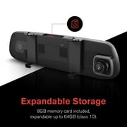 (2 pack) YADA Roadcam Mirror 1080p Mirror Mount Dash Cam, Universal Compatibility with Smart G-Sensor, 4.7 Monitor, adjustable Lens, Wide Angle View, BT533147